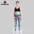 Sexy active wear fold over woman tight yoga leggings in stock